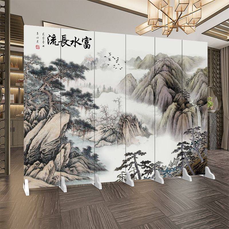 速发屏风饭店店用饭厅饭动包间酒店专用屏风折叠移专隔断墙客厅遮