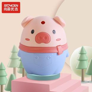 牙签盒塑料按压自动创意便携卡通小猪家用广告logo牙签筒 直销新款