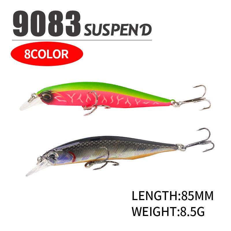 新款直销路亚饵浮水米诺鱼饵饵料85mm/8g拟饵假饵渔具马口白条鲈