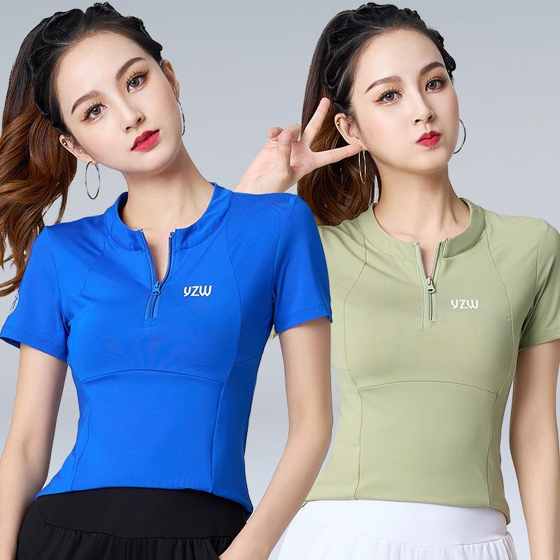 直销新款广场舞服装新款套装速干夏短袖运动休闲团体鬼步舞健身表