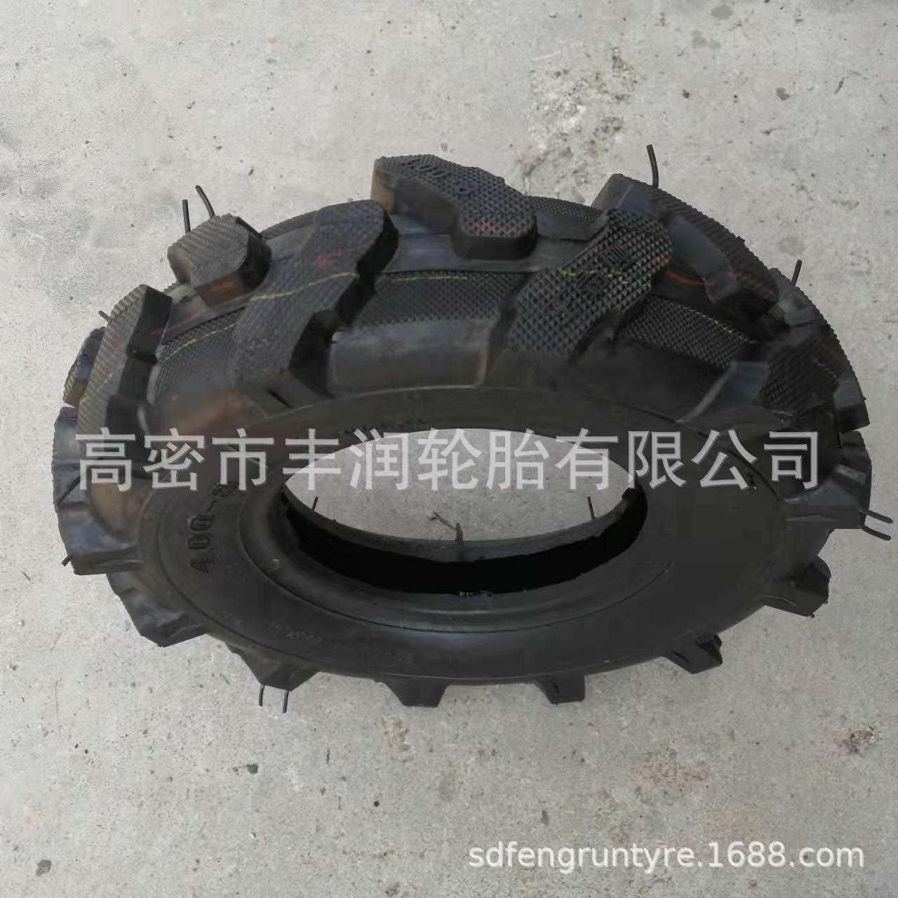 直销新款微耕机农机抓地虎轮胎 400-8橡胶轮胎 人字形轮胎4.00-8