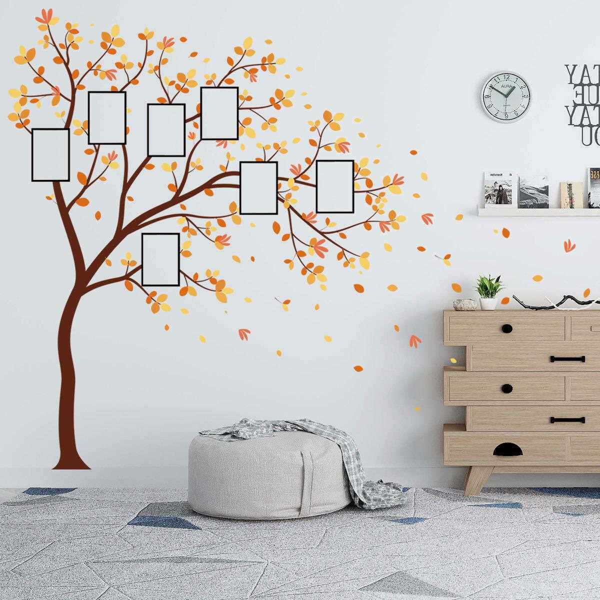 新款直销Y1571彩色树枝照片树墙贴纸 创意个性电视背景墙装饰墙贴