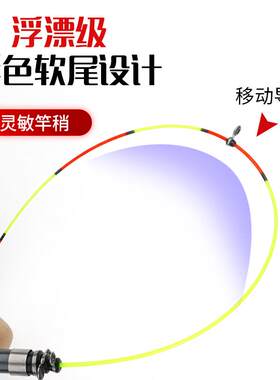 新款直销手海两用伸缩小筏竿玻璃钢硬调软尾小矶竿便携短节矶钓竿