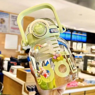 耐高溫帶吸管茶水分離大容量上班族花茶杯子 大肚玻璃杯女2025新款