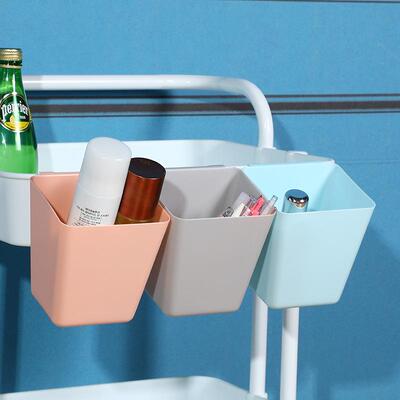直销新款简约厨房餐具收纳篮便携背挂氏小挂篮浴室悬挂收纳桶办公