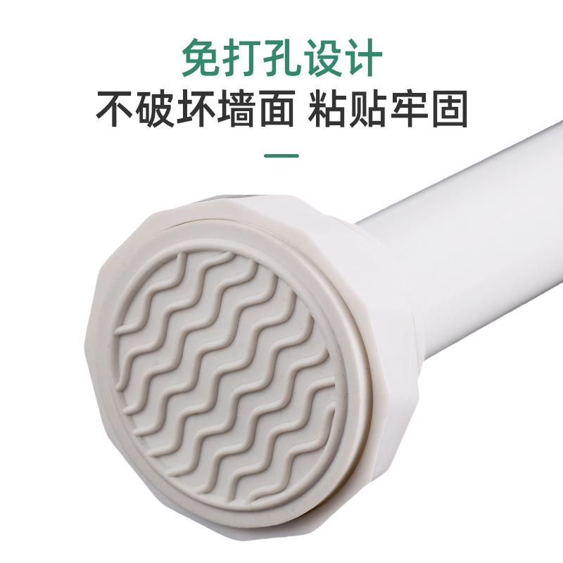 直销新款直供免打孔不锈钢伸缩杆卫生间浴帘毛巾杆晾衣杆卧室衣柜