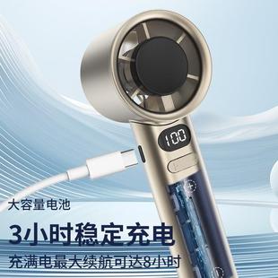 直销新款 涡轮手持暴力风扇滚轮无极调速迷你小 新款 高速手持风扇