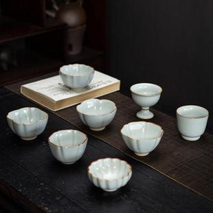 主人杯汝窑功夫茶单杯茶具茶盏个人专用小茶杯单个陶瓷开 直销新款