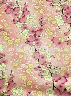 新款直销日式全棉和风烫金布龙神花旗袍汉服棉服手工箱包布料星空