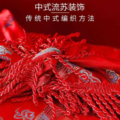 新款直销包袱皮结婚陪嫁布喜盆包裹布新娘红布大号婚庆用品