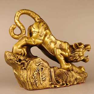 直销新款铜老虎摆件铜生肖虎虎啸山河下山虎客厅办公室家居装饰虎