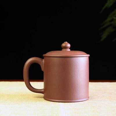 新款直销宜兴高档山水杯紫砂杯男士纯手工大容量老板杯办公室泡茶