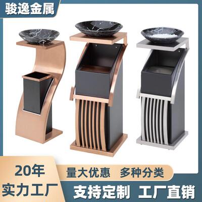 不锈钢圾桶店酒走垃廊售楼部商用创意烟灰收纳卫生桶GPX-50筒个性