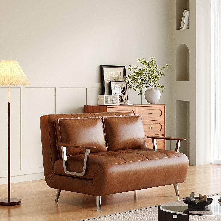 油蜡TIY皮多日小户型功能客厅卧室折叠沙发床双人式午沙休床单人