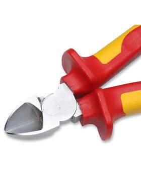 合工0口具双宝色TM-56691绝缘斜嘴钳VED耐压100V电工钳斜钳6英寸0