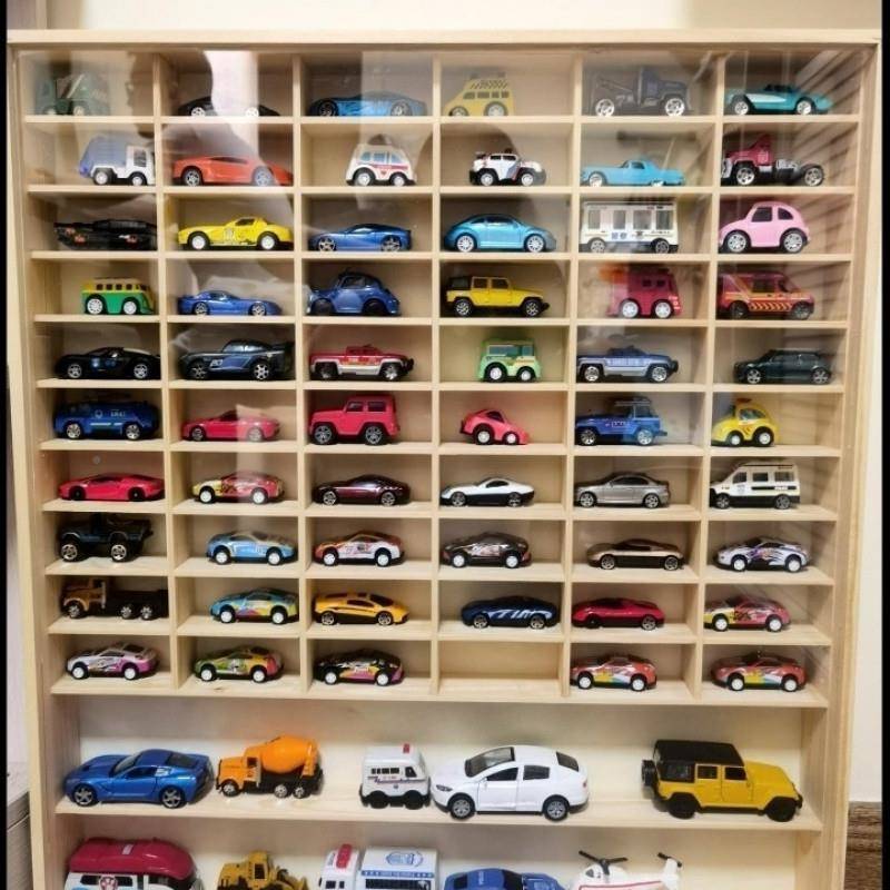 风火展轮展示示盒1:64展架实纳木制作多美卡小汽JDI车收示盒支持