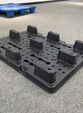 11.2米米黑叉色吹塑九脚塑料托盘出口装免包熏蒸塑胶卡板物96708