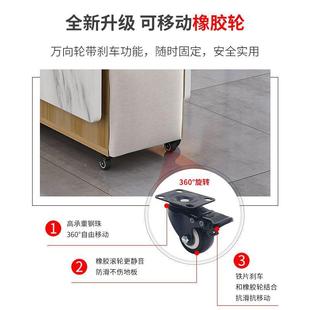 折叠形餐桌家用方吃饭桌子长小户型可出租房移MSA动一桌四椅