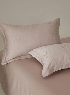 新高档结婚喜庆MSL人大红色全棉枕套一对装棉枕芯套提花单枕款头