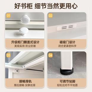 钢制书柜AKE带璃儿童书架家用客门厅储物防尘展玻示柜柜铁艺置物