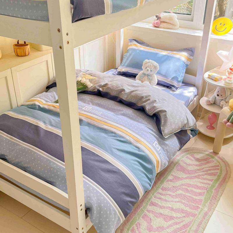 225新款学生舍宿单人全棉寝床单FKS款床笠0款三件套室四件套秋冬