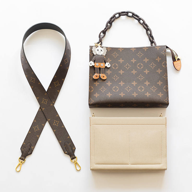 适用LV洗漱包26号内胆包19盥洗袋改造斜挎老花宽肩带配件斜挎带子