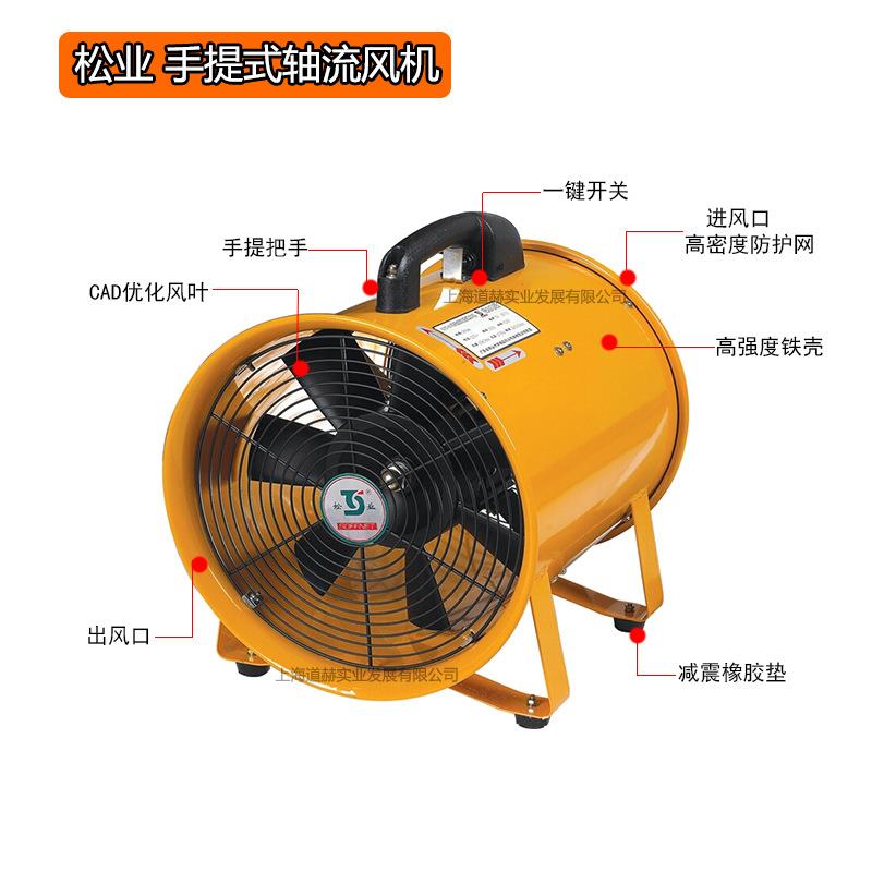 直销新款手提风机SHT-20/25/30/35/40/45/50伸缩通风软管 轴流风
