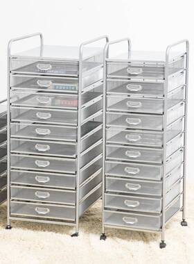 架铁艺A4多层文件A3带抽屉办推车轮F75755S7物公收纳资料柜档案分