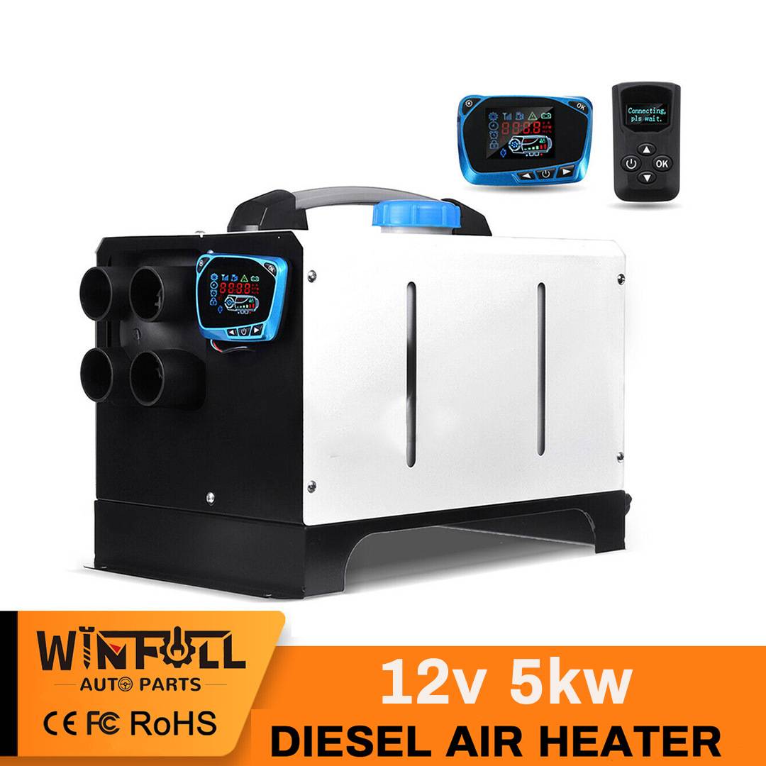 CE ROSH FCC24V12V5KW 白色方形一体式车载空气加热器柴油暖风机