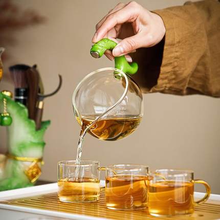 防烫玻璃懒人全半自动茶具套装家用高硼硅泡茶壶功夫磁吸泡茶器