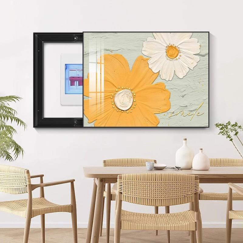 画电表箱壁装饰花卉画DFE-4927电表盒遮挡电闸箱现代简配电约箱遮图片