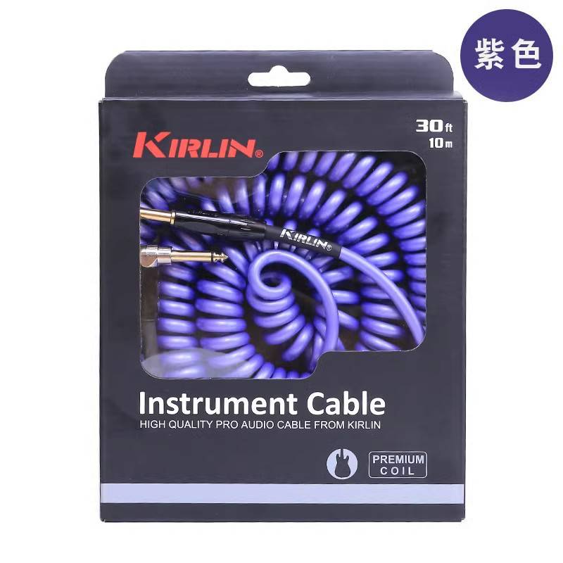 Kirlin科林降噪线音箱效果器电话线拉伸弹簧线吉他连接线