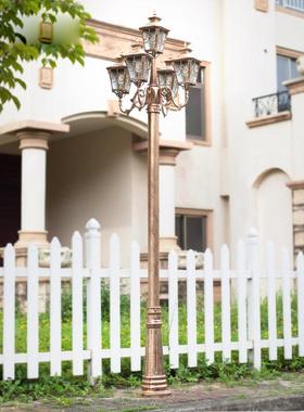 户外水led欧1111001式复古庭灯区花园小别墅多头高杆院仿古防专用