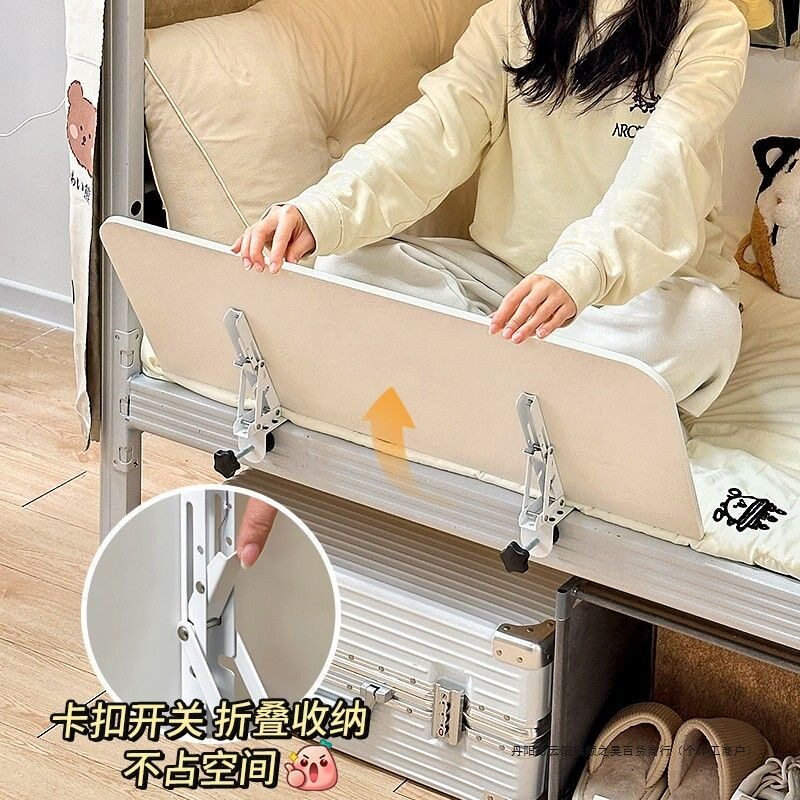 宿舍床边折叠书桌置物架