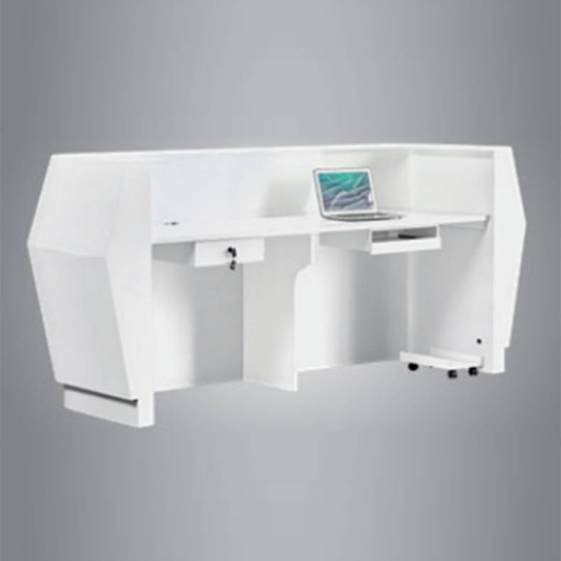 智丰家具厂简约时尚烤漆前台公司接待台办公吧台公司形象迎宾台