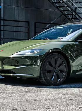 车亮身面汽车改色膜TUG机盖U车顶贴TP黑橄纸榄