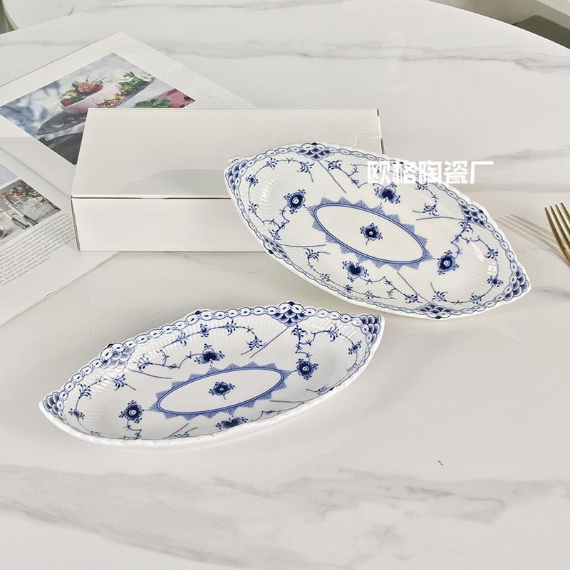 欧式轻奢简约时尚蕾系列西餐BVM丝盘餐精致骨面碗具水果盘商瓷用