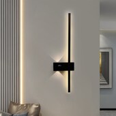 简约卧室床头灯壁灯客厅背景墙时钟壁灯极简过道走廊灯具