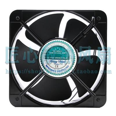 YUEQING HONGDIAN AC FAN 20060 BL-B AC 220V 200x60mm 轴流风扇