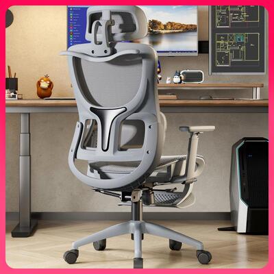 椅子书桌久坐电脑椅家用⇛办公椅人体工学书房靠学生椅子镂空W18