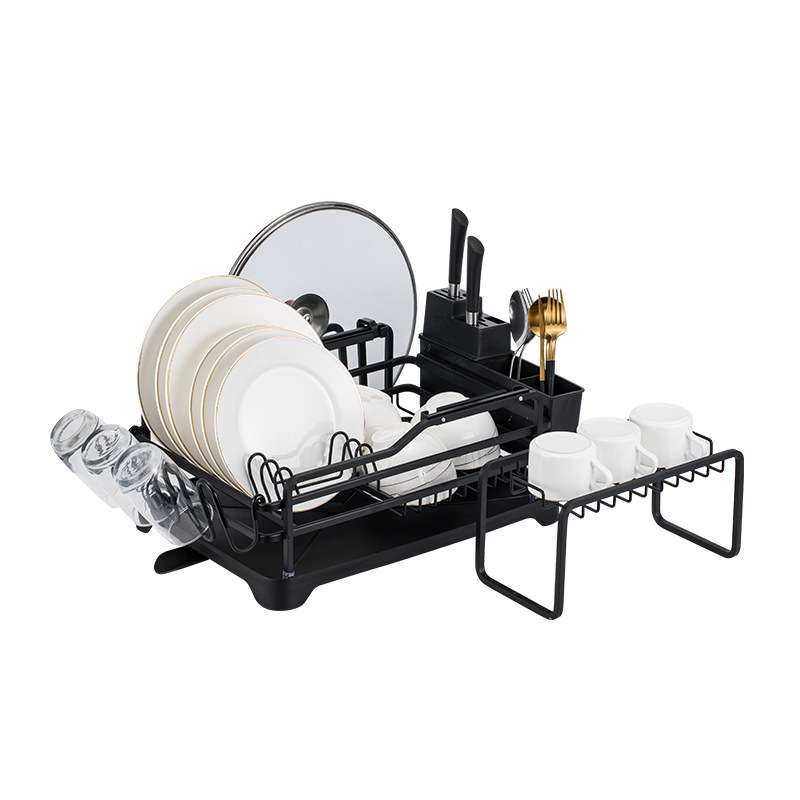 厂家直销铝制厨房碟架铝合金双层加厚拆装沥水碗碟架厨房置物架