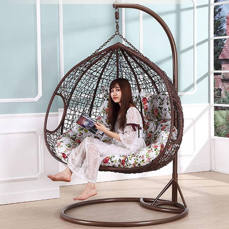 加强版厂家网红双人藤编吊篮藤椅秋千吊椅鸟巢室内外休闲摇篮椅