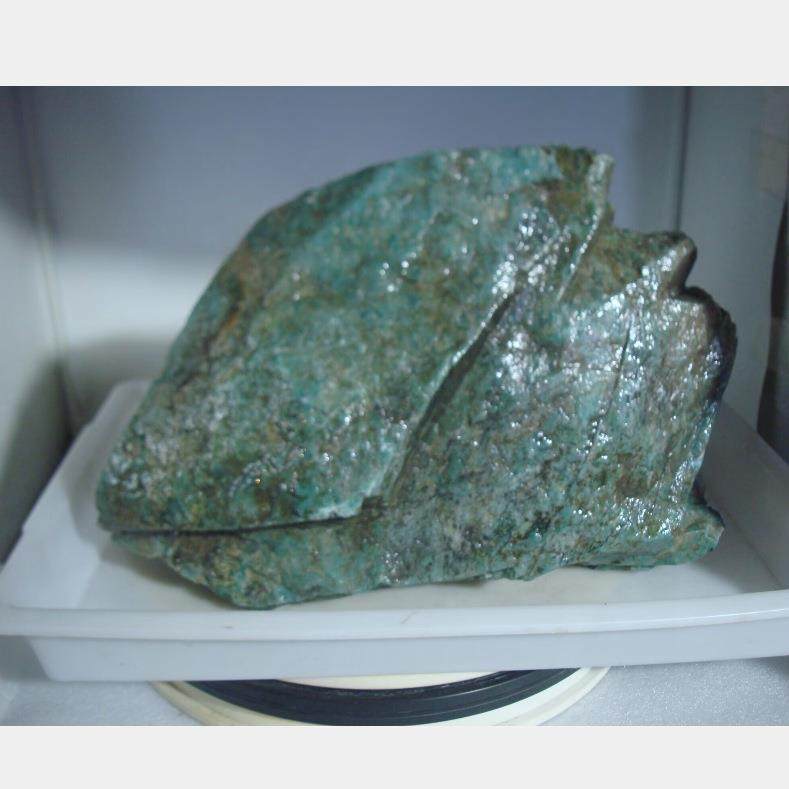 四川雅安绿31.5斤书房大摆件原石印章雕刻石料36*25*15CM寿山石