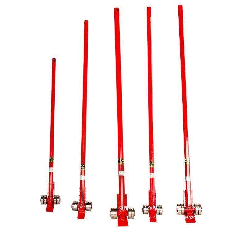 起重撬棒翘棍工具撬杠重型带轮子轴承滑轮3吨5吨撬棍设备六角钢