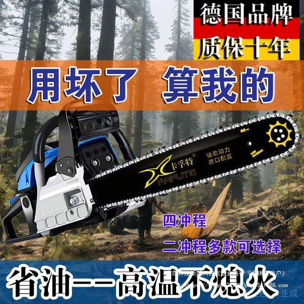 德国进口大马力四冲程纯汽油油锯汽油锯伐木锯省油砍树机锯子电锯,3C数码配件,USB灯,淘宝优惠券,粉丝福利购,淘宝优惠卷