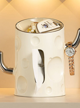 速发玄关收纳摆件鞋匙锁柜入户门口进门轻盒客厅高档纸巾奢装饰品