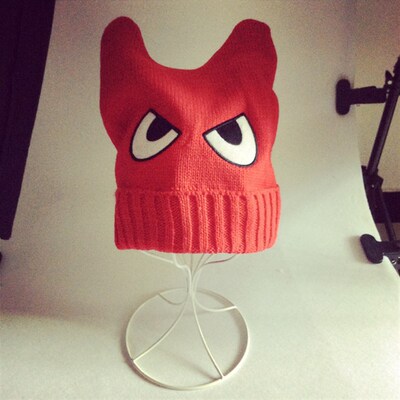 速发铁艺展示陈帽托帽架H列服装店支撑架收纳架撑挂帽架黑色架CDS