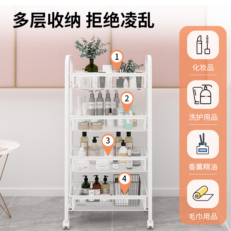 速发小推车院仪器小架子理发店美甲收纳工具车零食置物架