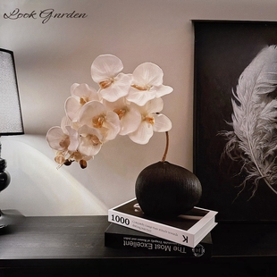速发意境花式蝴蝶兰中高品质花瓶花盆假花件面摆设插花摆桌装饰品