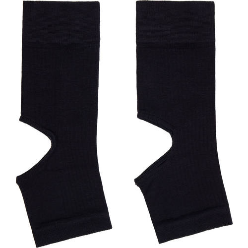 Lemaire 勒梅尔 女士 袜子 海军蓝 Cut-Out Rib Gaiter 短筒袜
